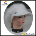 DSC9594 lingshang angora de alta calidad Personalizado ganchillo hecho punto gorra punta pico del sombrero